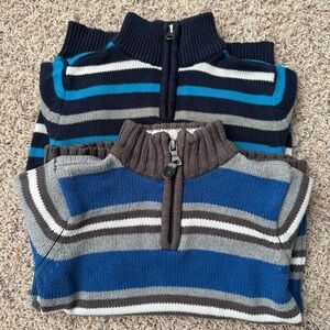 Boy’s Children’s Place Lot of **2** Sweater Bundle 4T Blue Gray Stripe